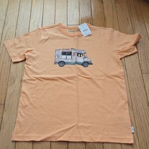 Crewcuts Peach Short Sleeve Tee with Ice Cream Truck Graphic